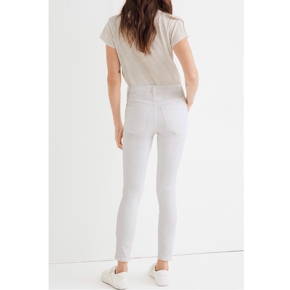 NEW MADEWELL WHITE HIGH-WAISTED SKINNY JEANS - Picture 5 of 8